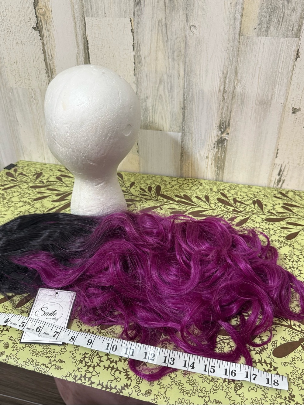 Black to Purple Ombre Long Wavy Women’s Wig - Picture 4 of 13
